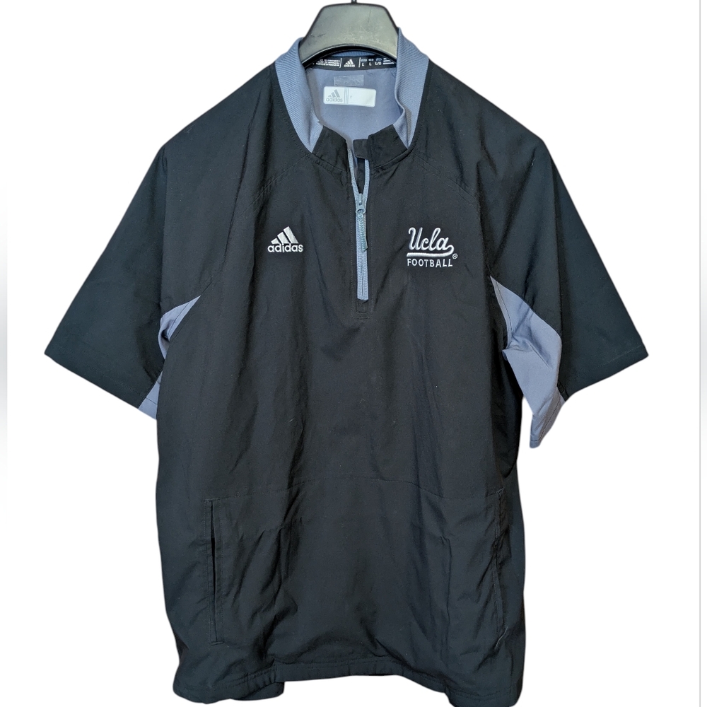 Adidas UCLA Football Short Sleeve Pull Over Jacket Size Large